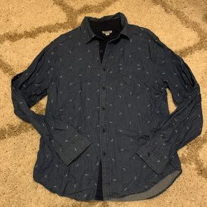 Merona Men’s Denim Button Down L